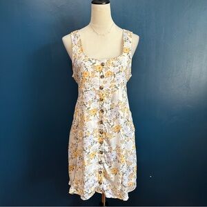 AMERICAN EAGLE Floral 90s Y2K Pinafore Sleeveless Mini Dress NWT Size Medium